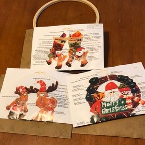 Set of 3 Christmas Embroidery Kits